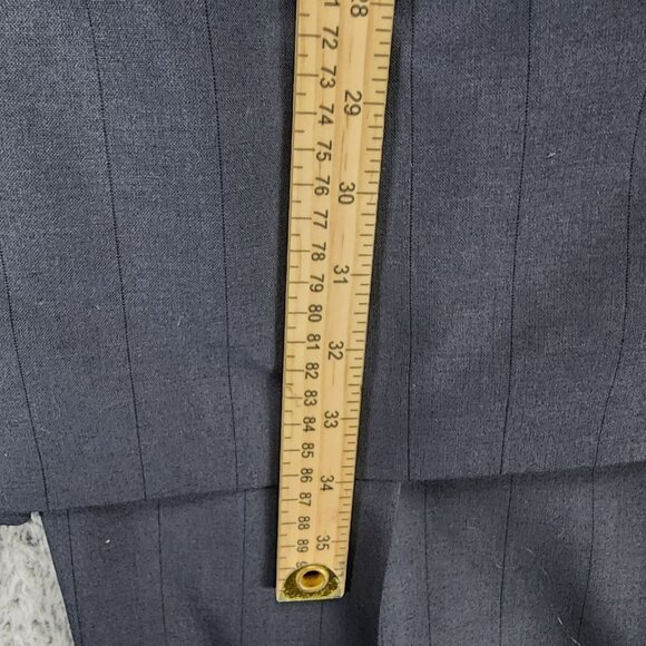 Gianelli Uomo 2 Piece Suit Mens 44L 36x30 Blue Double Breasted Jacket Pants Set - Picture 4 of 16